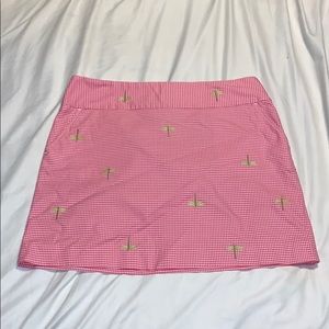EUC J. Crew Pink/White Dragonfly Skirt